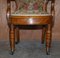 Antique Victorian Burr Walnut Armchair with Royal Coat of Arms Armorial, 1860s 11