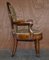 Antique Victorian Burr Walnut Armchair with Royal Coat of Arms Armorial, 1860s, Image 14