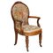 Antique Victorian Burr Walnut Armchair with Royal Coat of Arms Armorial, 1860s 1