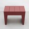 Mid-Century Modern Red Lacquered Rational Wood Stool by Dom Hans Van Der Laan 2