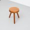 Mid-Century Modern Wood Tripod Stool in the Style of Charlotte Perriand by Le Corbusier 5