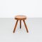 Mid-Century Modern Wood Tripod Stool in the Style of Charlotte Perriand by Le Corbusier 2