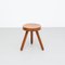 Mid-Century Modern Wood Tripod Stool in the Style of Charlotte Perriand by Le Corbusier, Image 2