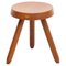 Mid-Century Modern Wood Tripod Stool in the Style of Charlotte Perriand by Le Corbusier, Image 1