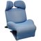 Wink 111 Armchair in Blue by Toshiyuki Kita for Cassina, 1980s 1