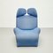 Wink 111 Armchair in Blue by Toshiyuki Kita for Cassina, 1980s 18