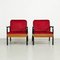French Mid-Century Modern Wood and Metal Easy Chairs in the Style of Jean Prouvé, Set of 2, Image 5