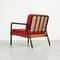 French Mid-Century Modern Wood and Metal Easy Chairs in the Style of Jean Prouvé, Set of 2, Image 4