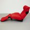 Wink 111 Armchair in Black and Red by Toshiyuki Kita for Cassina, 1980s 9