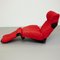 Wink 111 Armchair in Black and Red by Toshiyuki Kita for Cassina, 1980s, Image 9