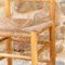 Mid-Century Modern Holz und Rattan Stuhl von Charlotte Perriand 5