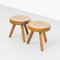 Mid-Century Modern Stools in the Style of Charlotte Perriand, Set of 2 3