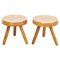 Mid-Century Modern Stools in the Style of Charlotte Perriand, Set of 2 1