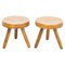 Mid-Century Modern Stools in the Style of Charlotte Perriand, Set of 2, Image 1