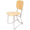 Mid-Century Swiss Modern Metal and Wood Stackable Chairs by Armin Wirth for Aluflex 11