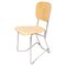 Mid-Century Swiss Modern Metal and Wood Stackable Chairs by Armin Wirth for Aluflex 1