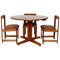 Wooden Chairs and Dining Table by Guillaumes, 1960s, Set of 3 13