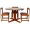 Wooden Chairs and Dining Table by Guillaumes, 1960s, Set of 3, Image 13