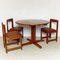 Wooden Chairs and Dining Table by Guillaumes, 1960s, Set of 3 2