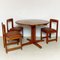 Wooden Chairs and Dining Table by Guillaumes, 1960s, Set of 3, Image 2