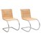 Rattan MR10 Easy Chairs by Mies Van Der Rohe, 1960s, Set of 2, Image 1