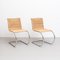 Rattan MR10 Easy Chairs by Mies Van Der Rohe, 1960s, Set of 2 2