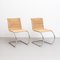Rattan MR10 Easy Chairs by Mies Van Der Rohe, 1960s, Set of 2, Image 2