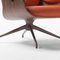 Orange Leather Plywood Low Lounger Armchair by Jaime Hayon 5