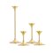Steel with Brass Plating Jazz Candleholders by Max Brüel for Glostrup, Set of 4, Image 6