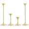 Steel with Brass Plating Jazz Candleholders by Max Brüel for Glostrup, Set of 4 1