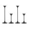 Steel with Black Powder Coating Jazz Candleholders by Max Brüel for Glostrup, Set of 4 1