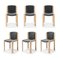 Wood and Kvadrat Fabric 300 Chair by Joe Colombo for Hille, Set of 6 2