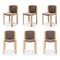 Wood and Kvadrat Fabric 300 Chair by Joe Colombo for Hille, Set of 6 14