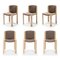 Wood and Kvadrat Fabric 300 Chair by Joe Colombo for Hille, Set of 6, Image 14