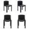 Wood and Kvadrat Fabric 300 Chair by Joe Colombo for Hille, Set of 4 1