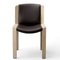 Wood and Sørensen Leather 300 Chair by Joe Colombo for Hille, Set of 4 5