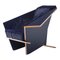 Blauer Limited Edition Taliesina Armlehnstuhl von Frank Lloyd Wright für Cassina 1
