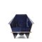 Blauer Limited Edition Taliesina Armlehnstuhl von Frank Lloyd Wright für Cassina 2