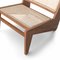 Wood and Woven Viennese Cane Kangaroo Low Armchair by Pierre Jeanneret for Cassina 6