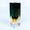 Sommerso Murano Glass Block Vase by Flavio Poli for Alessandro Mandruzzato, Italy, 1960s, Image 2