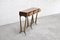 Sculptural Wood & Brass Console Table in the Style of Osvaldo Borsani, Italy, 1950s 8