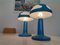 Blaue Cloud Mushroom Tischlampen von Henrik Preutz für IKEA, 1990er, 2er Set 5