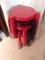 Stools in Red and Black from Kartell, Set of 5 5