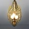 Three-Light Glass & Brass Hallway Lantern Attributed to Fontana Arte 7