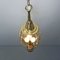Three-Light Glass & Brass Hallway Lantern Attributed to Fontana Arte, Image 6