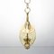 Three-Light Glass & Brass Hallway Lantern Attributed to Fontana Arte, Image 2