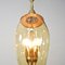 Three-Light Glass & Brass Hallway Lantern Attributed to Fontana Arte 9