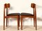 Danish Teak and Black Vinyl Chairs from Bramin, 1960s, Set of 4 3