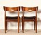 Danish Teak and Black Vinyl Chairs from Bramin, 1960s, Set of 4 10