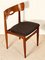 Danish Teak and Black Vinyl Chairs from Bramin, 1960s, Set of 4, Image 13